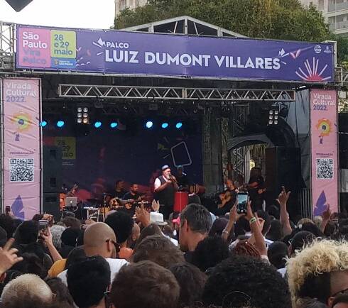 Jorge Aragão no Palco Luiz Dumont Villares. Foto: Reprodução/Instagram