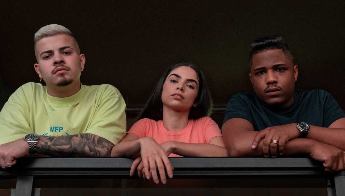 Rita (Bruna Mascarenhas), Nando (Christian Malheiros) e Doni (Jottapê)