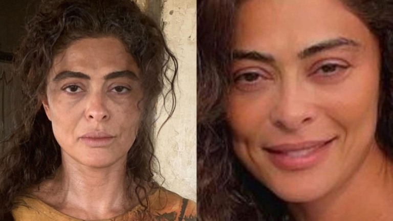 Maquiadora mostra Juliana Paes envelhecida para gravar "Pantanal"