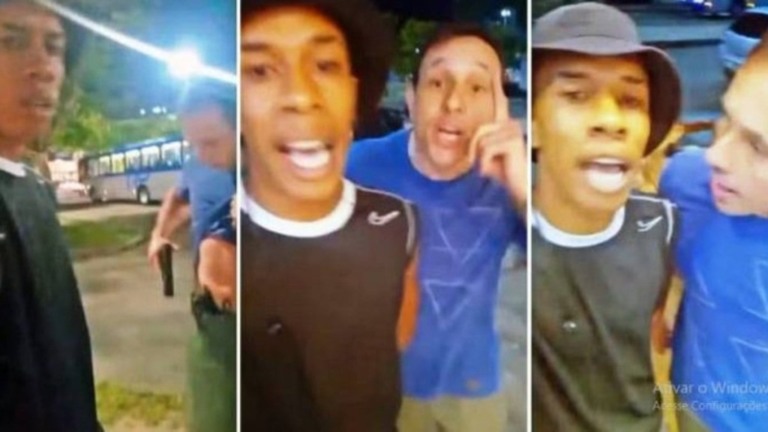 Reprodução Nilton, trabalhador que foi atingido pelo policial militar, está internado em estado grave