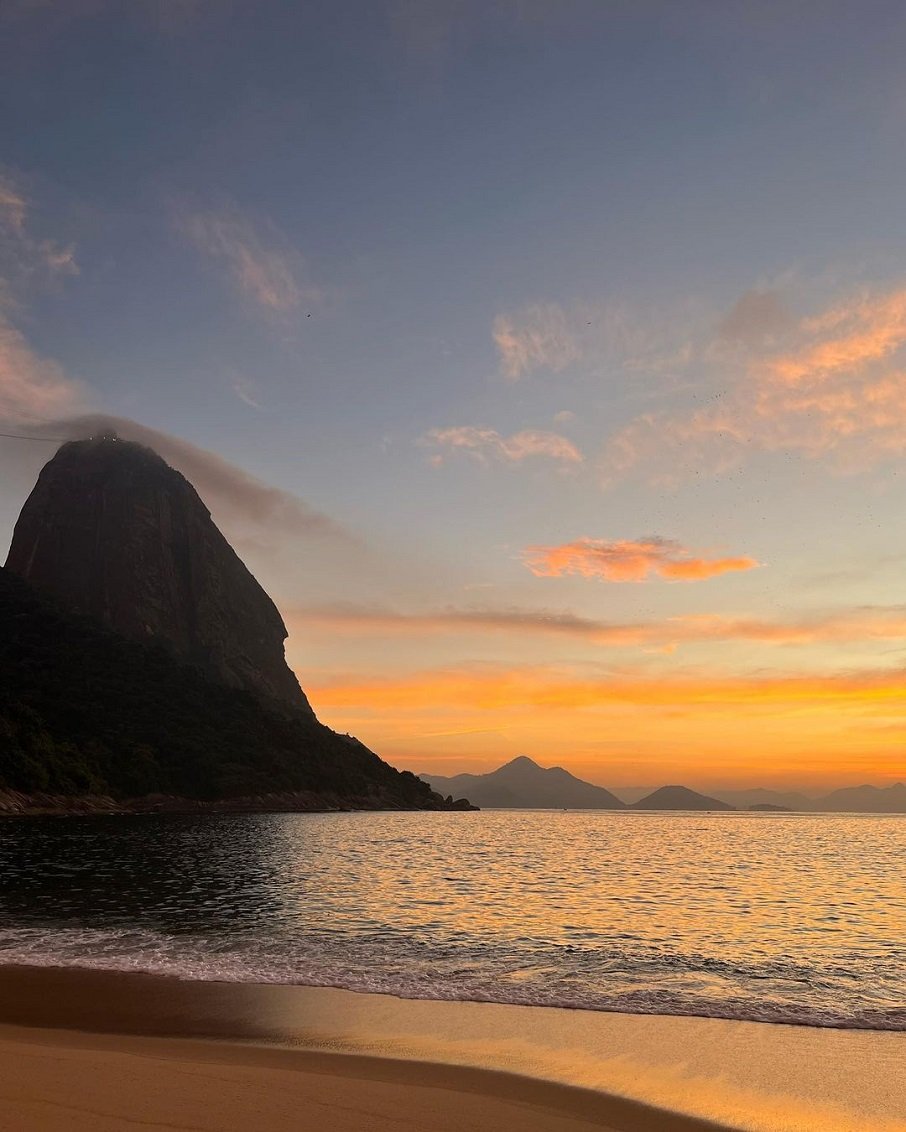 A Praia Vermelha, na Urca, zona sul do Rio. Foto: Reprodução/Instagram 03.03.2023