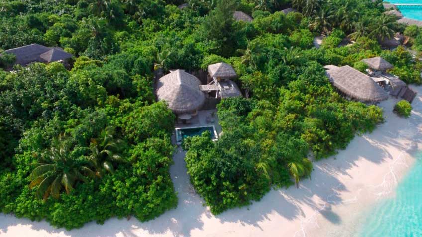 O Six Senses Laamu é um resort de luxo nas Ilhas Maldivas. Foto: Divulgação/Site oficial 23.12-2022