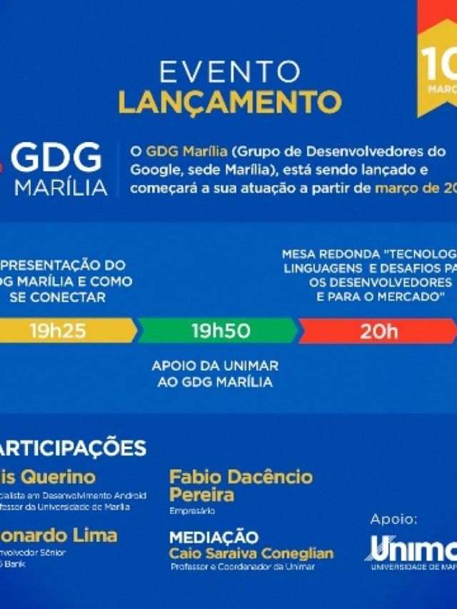Unimar será sede para Grupo de Desenvolvedores do Google; lança nesta quinta