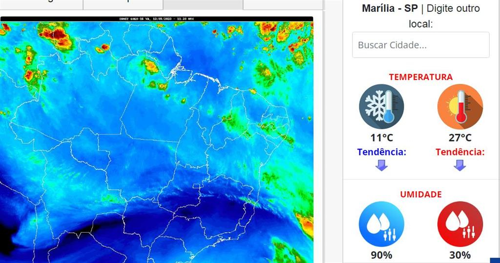 Semana começa com manhãs frias e tempo aberto em Marília, diz Meteorologia