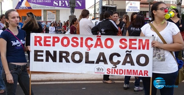 Servidores durante a greve da categoria em 2015