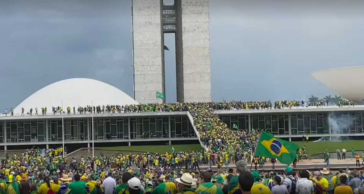 Congresso Nacional invadido por bolsonaristas. Foto: Reprodução