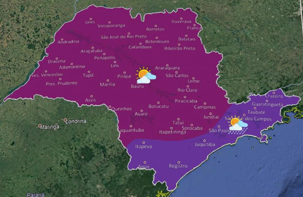 Semana de tempo seco deve terminar com dias mais frios na região de Marília