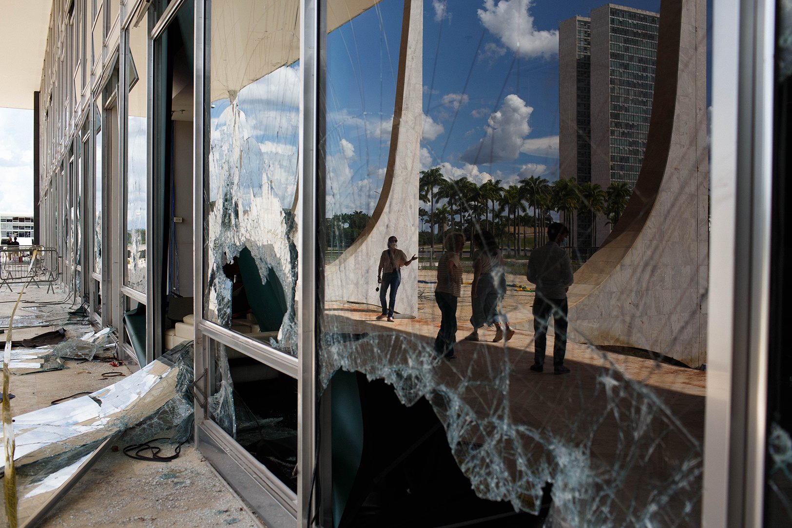 Danos causados na sede do Supremo Tribunal Federal, em Brasília (11/01/2023). Foto: Mariana Alves/Iphan
