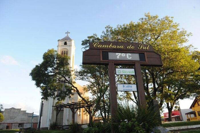 Letreiro próximo à Igreja Matriz São José. Foto: Reprodução