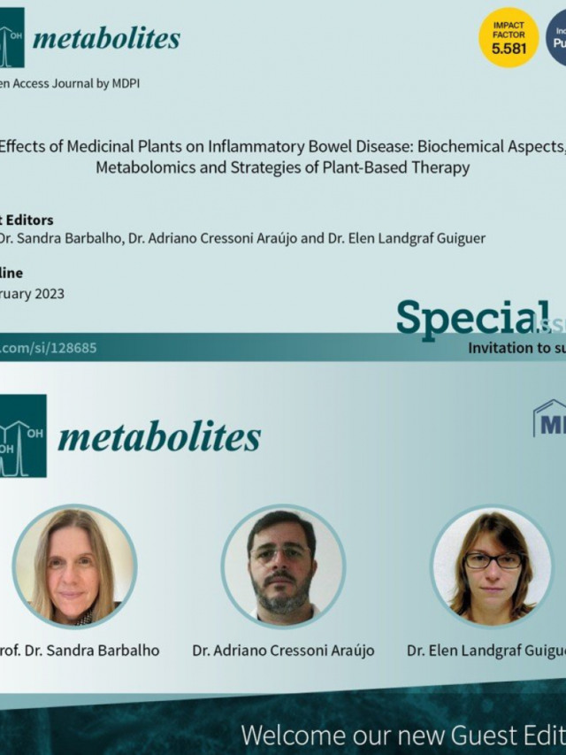 Docentes da Unimar participam como editores em importante revista científica internacional em saúde, o Metabolites