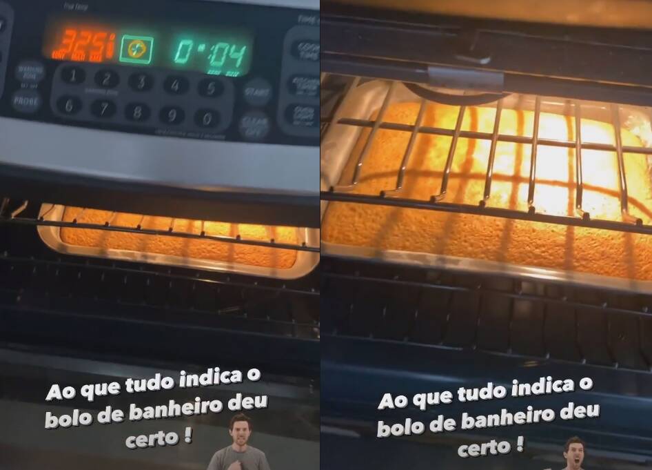 Dani Bolina bate bolo no Banheiro para não acordar a filha. Foto: Reprodução/Instagram