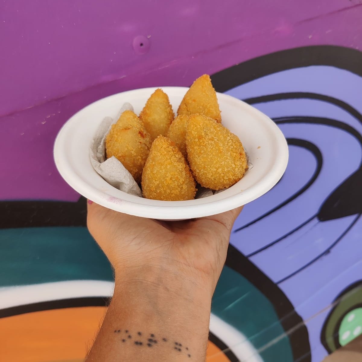 Coxinhas servidas no Pipa Food Truck. Foto: Arquivo pessoal