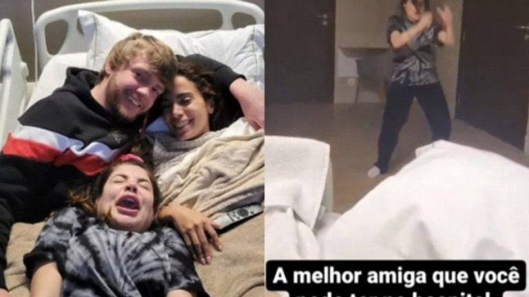 Anitta se derrete com presença de namorado em hospital: ‘Parceiro’