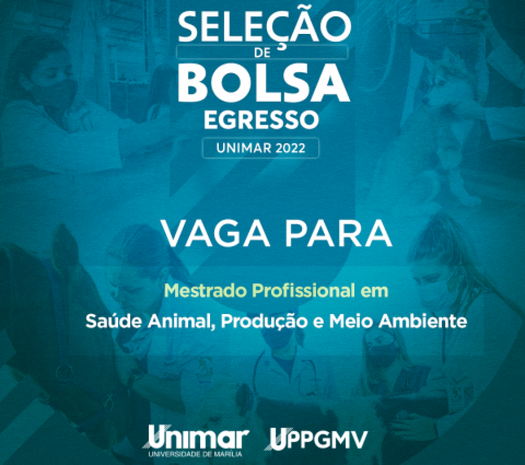 Unimar oferece bolsa a egressos para Mestrado em Saúde Animal, Produção e Ambiente