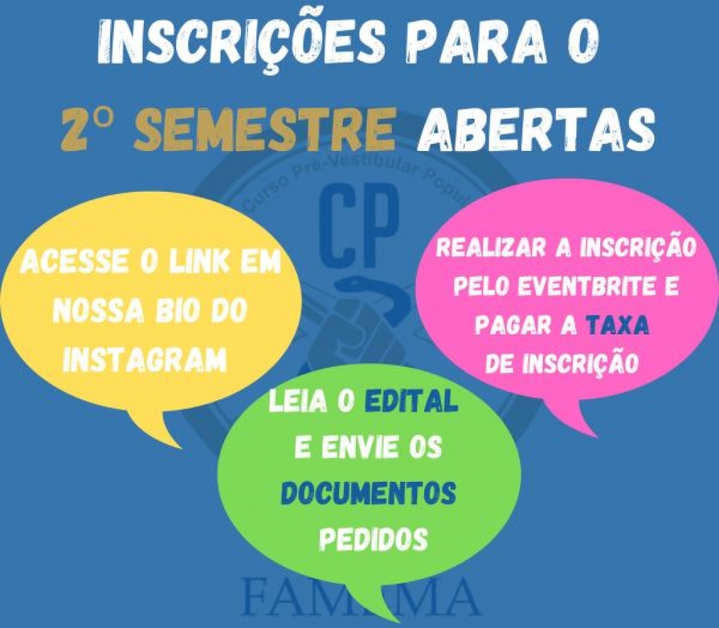 Cursinho pré-vestibular gratuito na Famema abre inscrições para 2º semestre