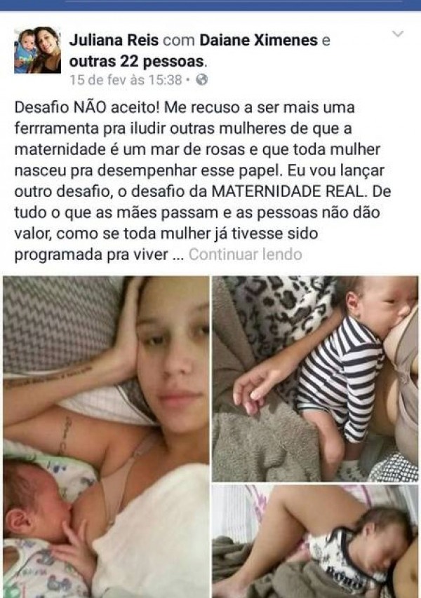 Mulher rejeita desafio da maternidade e cria polêmica