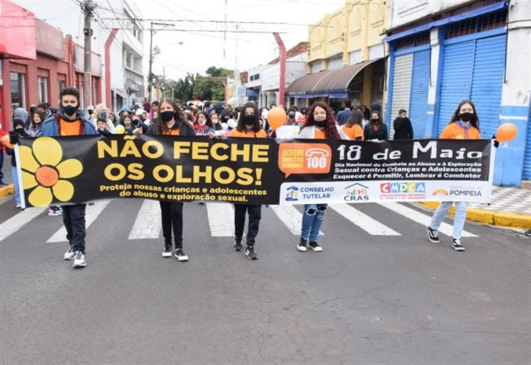 Pompéia terá passeata contra abuso sexual de crianças e adolescentes