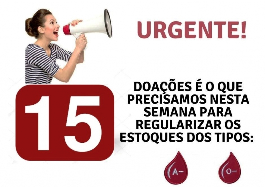 Hemocentro faz alerta por falta de sangue dos tipos negativos