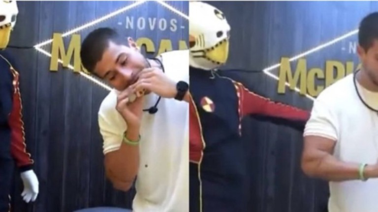 'BBB 22': Arthur não para de comer em ação e acaba 'expulso' por dummy