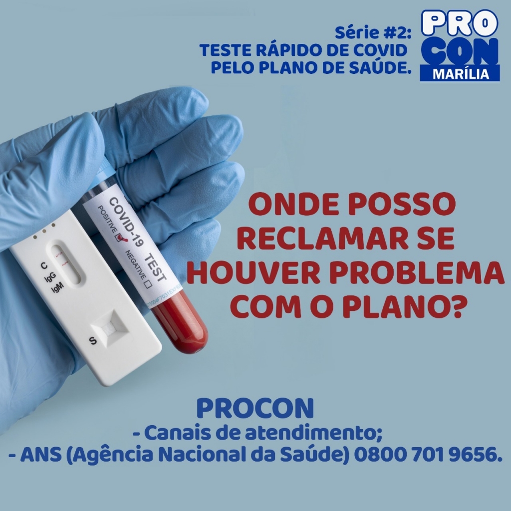 Testes de Covid são tema de novas orientações do Procon em Marília, acesse