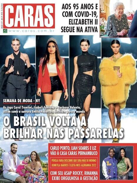 Emilia Pedersen na capa da revista 'Caras'