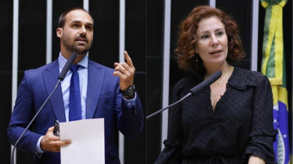 Eduardo Bolsonaro evita Zambelli em plano de oposição a Lula no PL Eduardo Bolsonaro evita Zambelli em plano de oposição a Lula no PL
