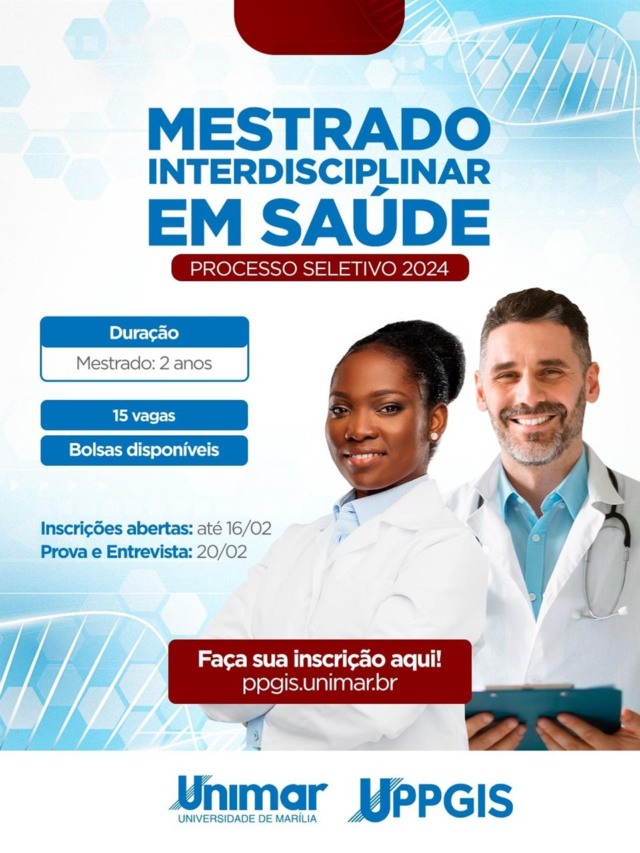 Última Chance para as Inscrições no Mestrado Interdisciplinar em Saúde da Universidade de Marília