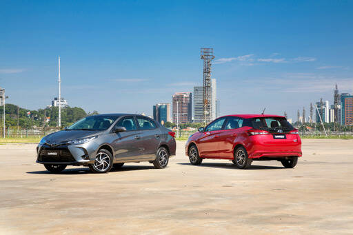 Toyota Yaris Hatch e Sedan. Foto: Divulgação