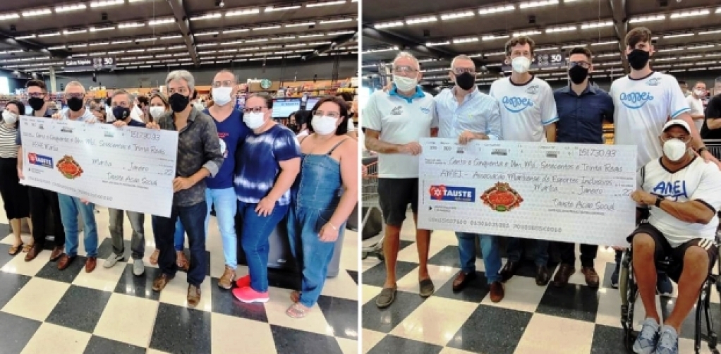 Tauste repassa recursos do Panetone Solidário para Apae e Amei em Marília