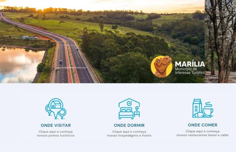 Turismo de Marília ganha site e amplia acesso a roteiros, agenda e mais
