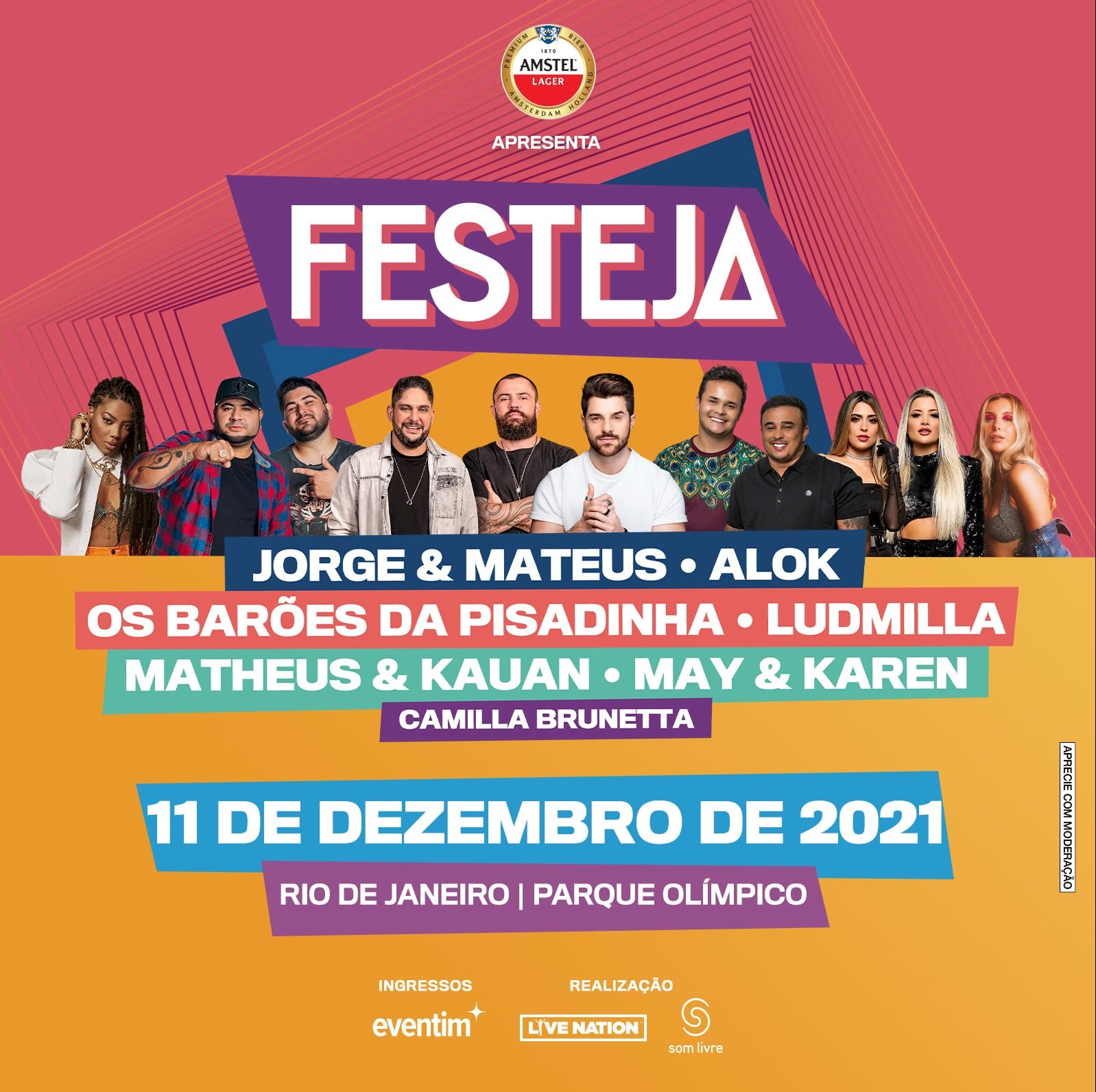 Festival "Festeja" terá Jorge & Mateus, Alok, Barões e Ludmilla 