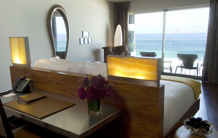 Quarto do Hotel Fasano Rio, em Ipanema. Foto: Divulgação