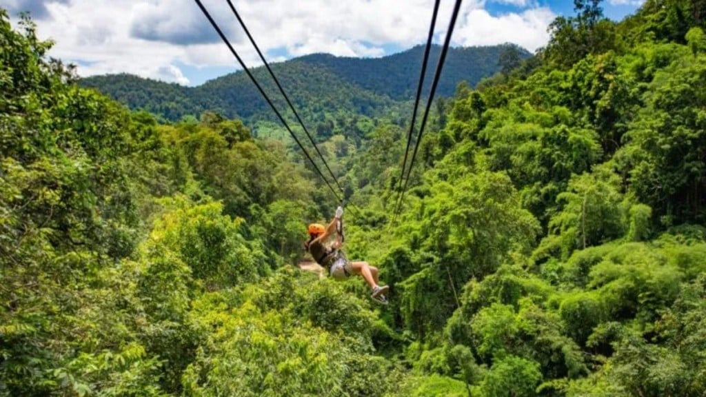 Divulgação Tirolesa Voo da Serra, no Parque Estadual da Serra do Mar