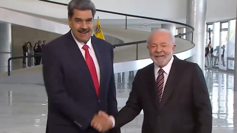 Reprodução: TV Brasil – 29/05/2023 Lula e Nicolás Maduro