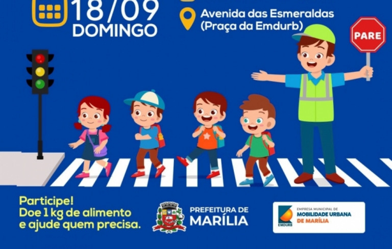 Abertura da Semana de Trânsito terá pedal e caminhada no domingo em Marília