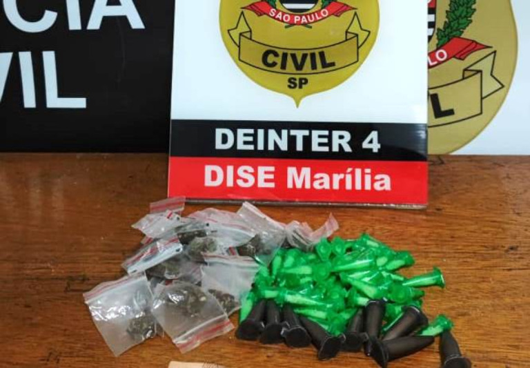 Homem de 41 anos é preso com 78 porções de drogas em Marília