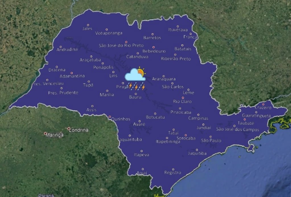 Alerta diminui, mas segue previsão de chuva para a região de Marília