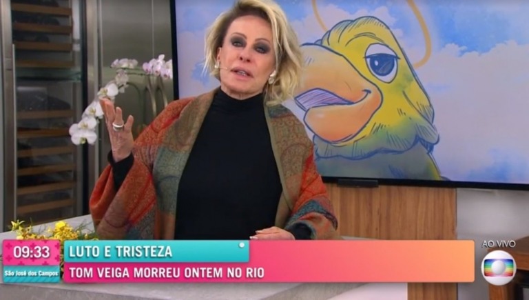 Ana Maria Braga faz homenagem emocionada a Tom Veiga – Globo/Reprodução
