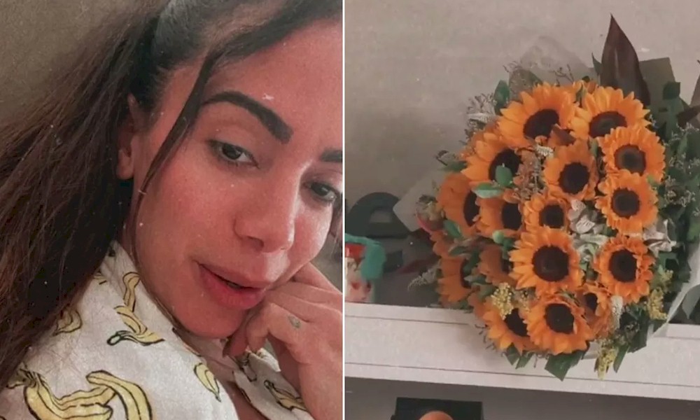 Anitta recebe buquê de flores de um admirador secreto: 