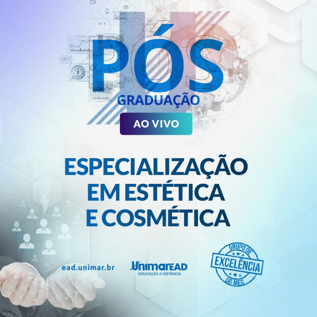 Unimar abre vagas de Pós-graduação em Estética e Cosmética EaD com aulas ao vivo