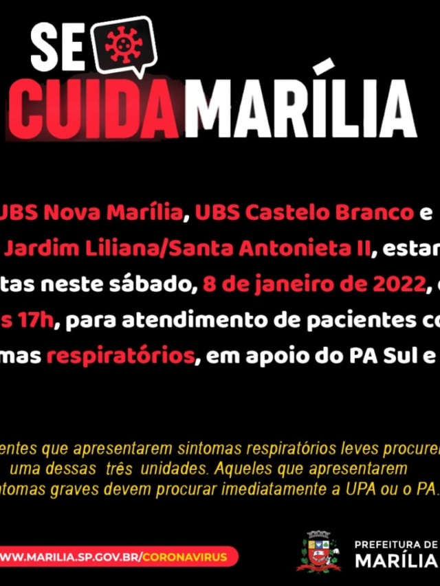Unidades de saúde abrem neste sábado para desafogar UPA e PA