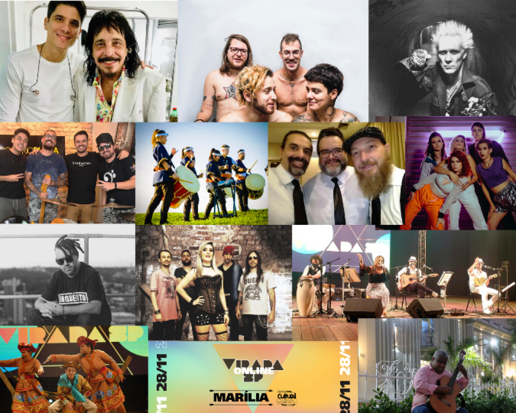 Virada Cultural terá evento online com nomes nacionais e artistas de Marília