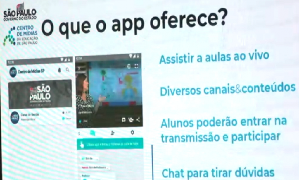 Rede estadual anuncia aulas pela internet com acesso gratuito por celular