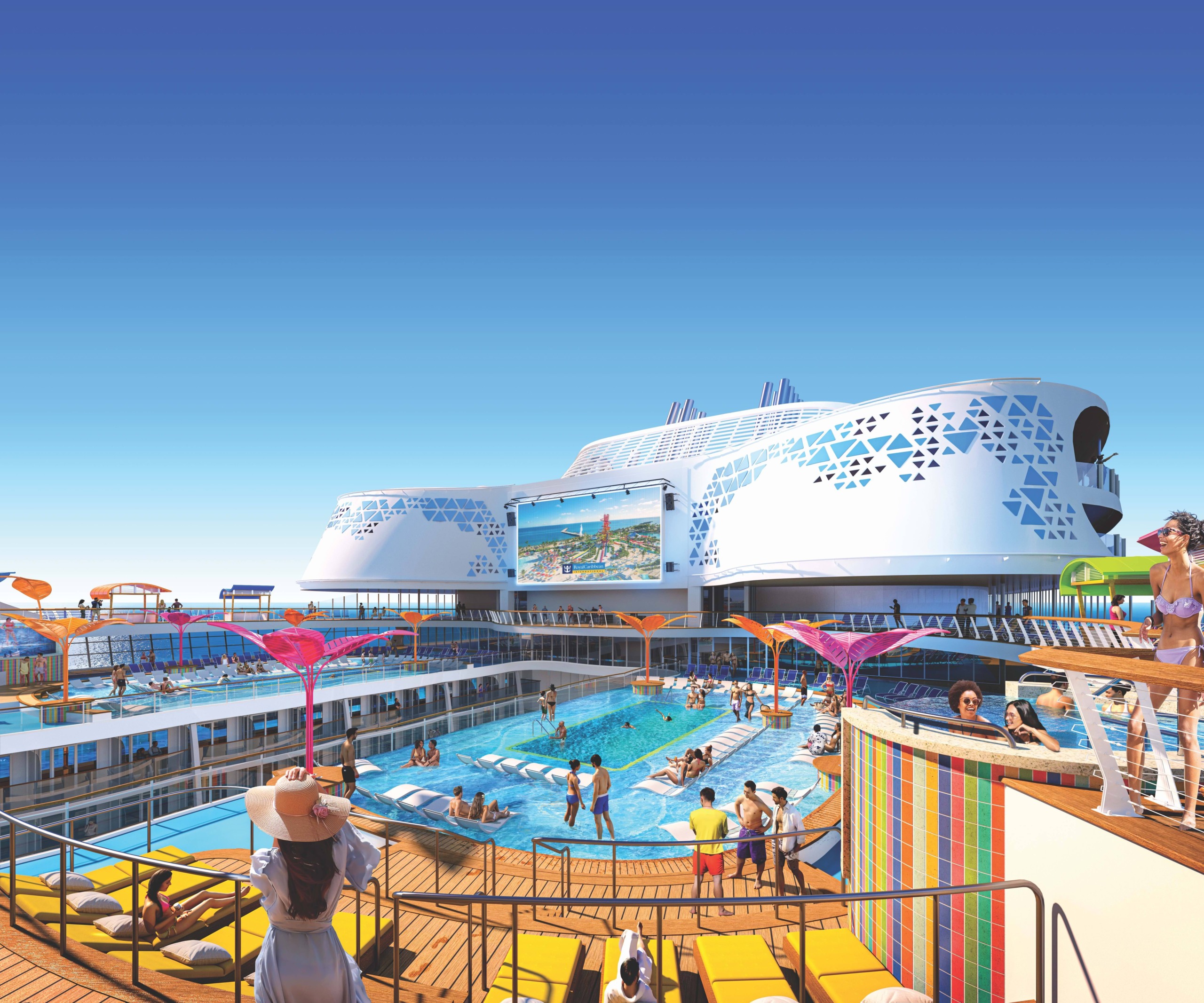 Deck do Wonder Playscape, com atrações infantis. Foto: Divulgação/Royal Caribbean International