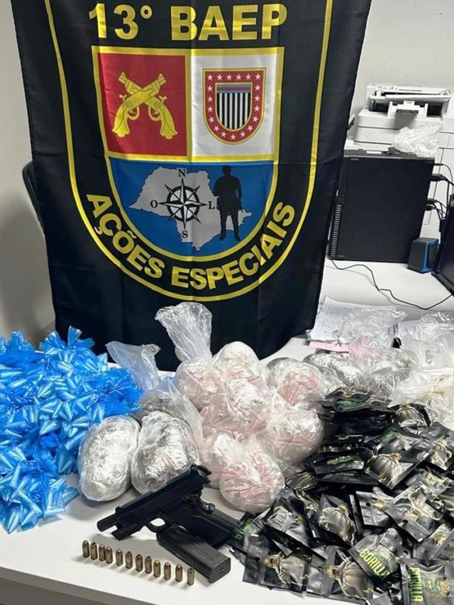 Baep apreendeu drogas, armas eprendeu três em operação; suspeito foi morto – Divulgação