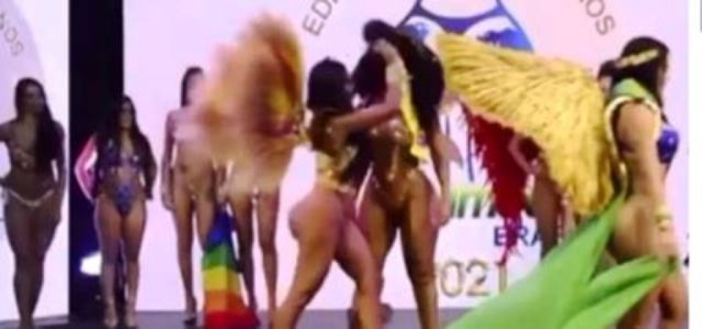 Candidata faz barraco e toma faixa no Concurso Miss Bumbum: 'roubado'