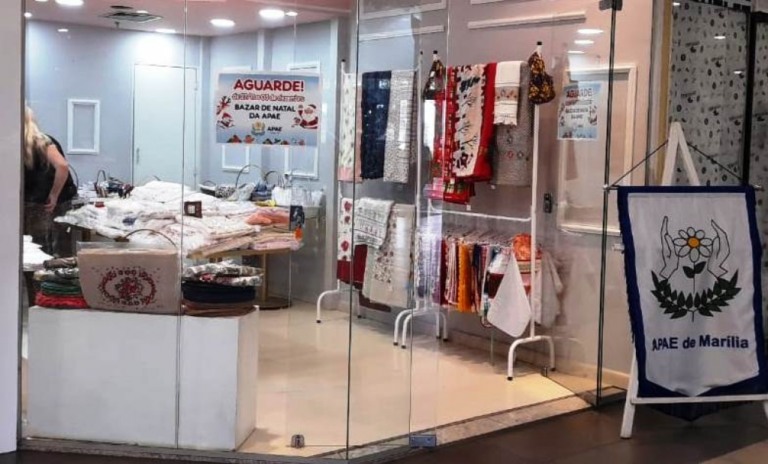 Bazar de Natal da Apae oferece opções de presente com ação social em Marília