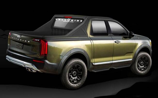 Projeção de picape inspirada no SUV Kia Telluride