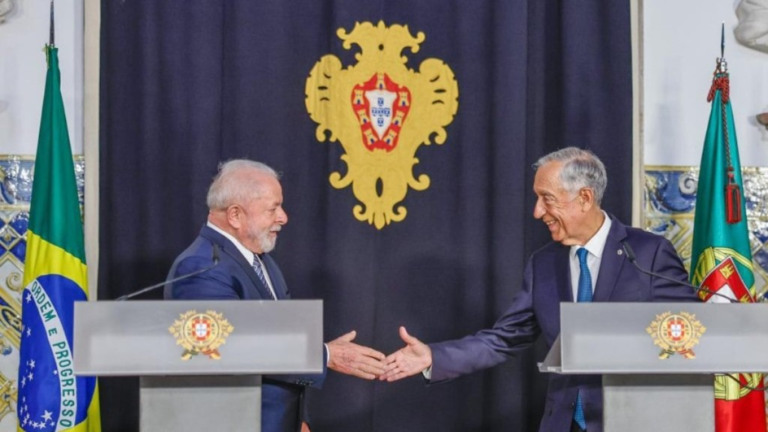 Reprodução: Ricardo Stuckert – 22/04/2023 Presidente Lula e o presidente de Portugal, Marcelo Rebelo de Sousa