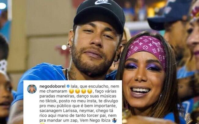 Negão do Borel reclama por não ter sido convidado para viagem com Neymar e Anitta